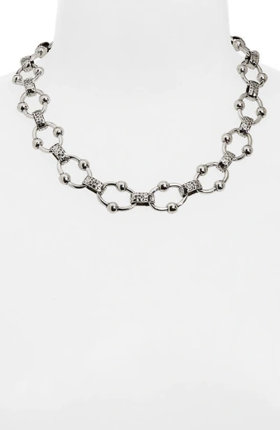Shop Gas Bijoux Rivage Chain Link Necklace In Silver