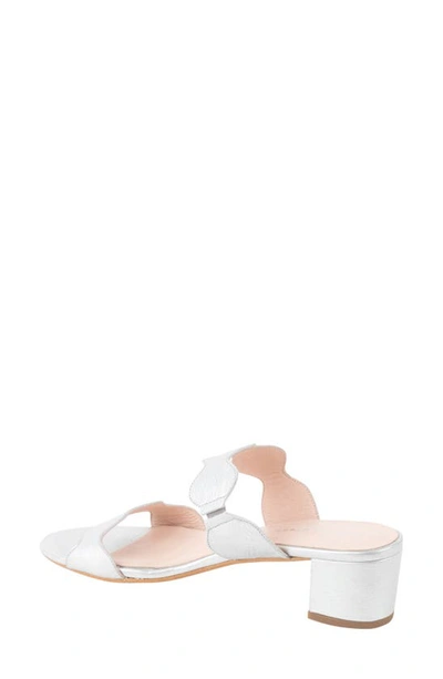 Patricia Green Palm Beach Slide Sandal In Silver Metallic Suede