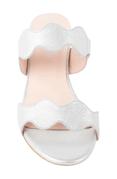 Patricia Green Palm Beach Slide Sandal In Silver Metallic Suede