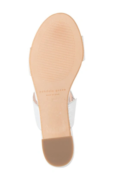Patricia Green Palm Beach Slide Sandal In Silver Metallic Suede