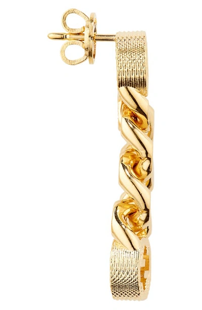 Shop Gucci Interlocking G Curb Chain Drop Earrings In Gold