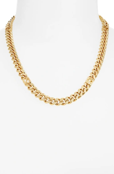 Shop Gucci Interlocking-g Gourmette Necklace In Gold