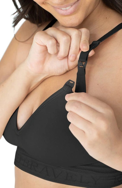 Kindred Bravely Signature Sublime Contour Maternity/nursing Bra In Black