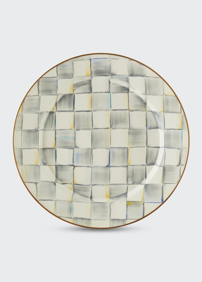 Mackenzie-childs Sterling Check Charger Plate