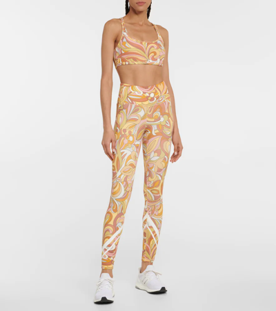 Tory Sport Tory Burch Printed Weightless Racerback Bra In Fantasy Floral