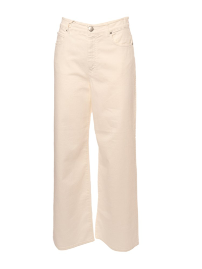 Shop Weekend Max Mara Sala Flared Trousers In White