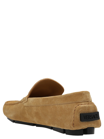 Versace Flat Shoes In Beige
