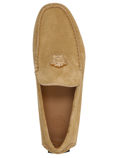 Versace Flat Shoes In Beige