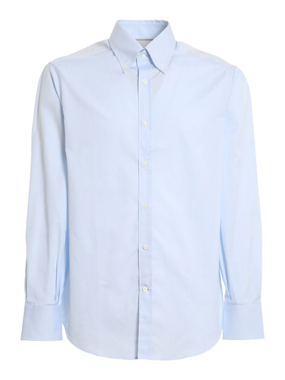 Shop Brunello Cucinelli Button Down Shirt In Blue