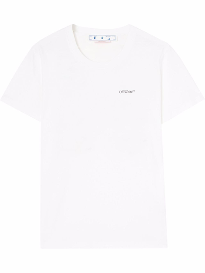 Shop Off-white T-shirt Arrow A Fiori In White