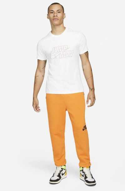 Shop Nike Jordan Jumpman Fleece Sweatpants In Light Curry/ Black