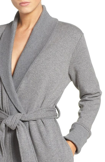 Shop Ugg Karoline Fleece Robe In Charcoal Heather