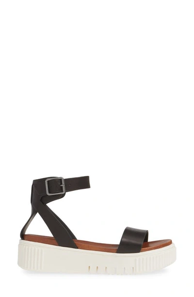 Mia Lunna Platform Ankle Strap Sandal In Black