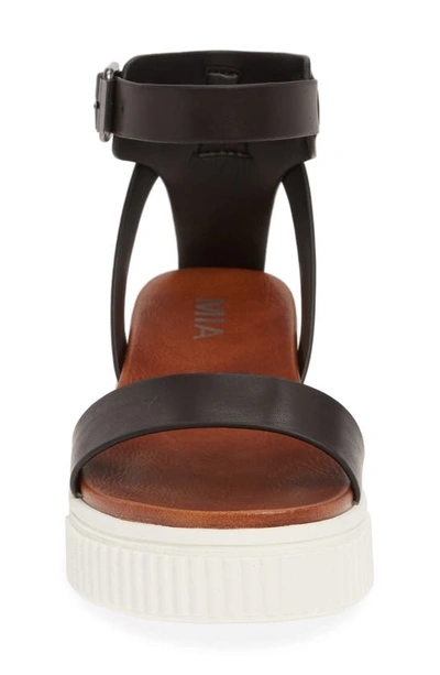 Mia Lunna Platform Ankle Strap Sandal In Black