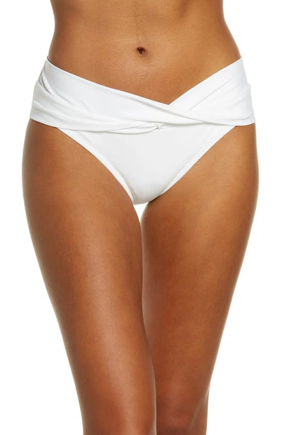 Shop Robin Piccone Ava Twist Hipster Bikini Bottoms In White