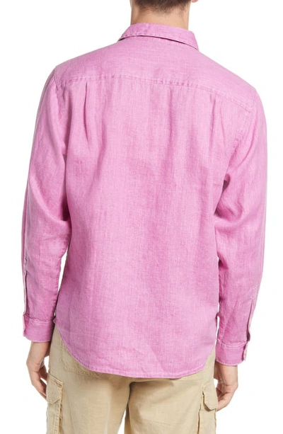 Shop Tommy Bahama Sea Glass Breezer Original Fit Linen Shirt In Nebula Pur