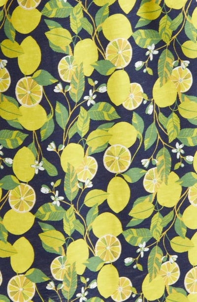 Shop Boden Florrie Floral Jersey Dress In French Navy Lemon Vine