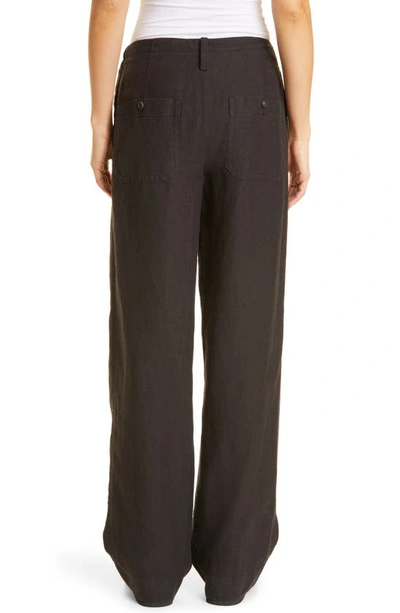 Shop Vince Tie Front Pull-on Pants In Black