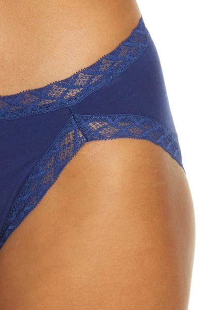 Shop Natori Bliss Cotton French Cut Briefs In Evening Sky