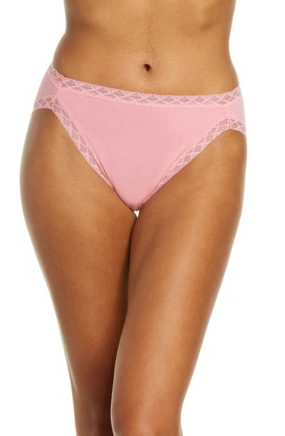 Shop Natori Bliss Cotton French Cut Briefs In Conch Shell