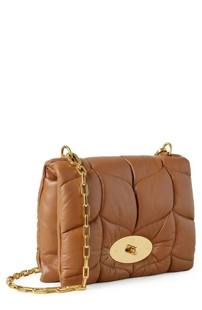 Shop Mulberry Little Softie Quilted Leather Crossbody Bag In Tobacco Brown