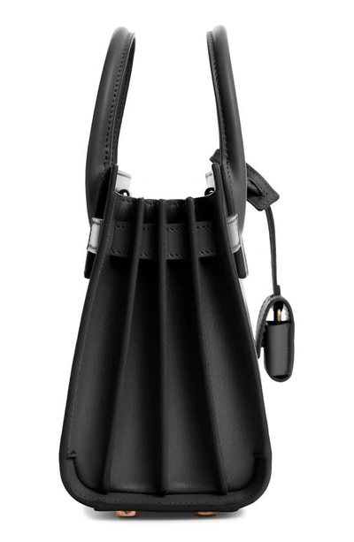 Shop Saint Laurent Nano Sac De Jour Leather Tote In Nero/ Nero