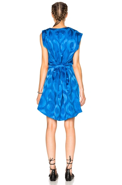 Shop Isabel Marant Sudley New Moire Dress In Blue. In Electric Blue