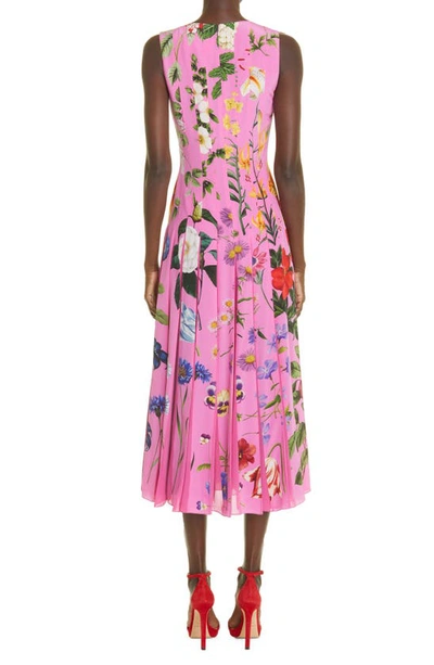 Floral High Rise Pants in Multicoloured - Oscar De La Renta