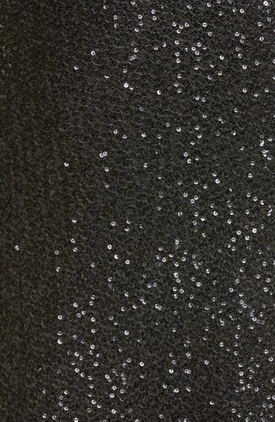 St John Scattered Sequin One Shoulder Gown In Black