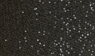 St John Scattered Sequin One Shoulder Gown In Black