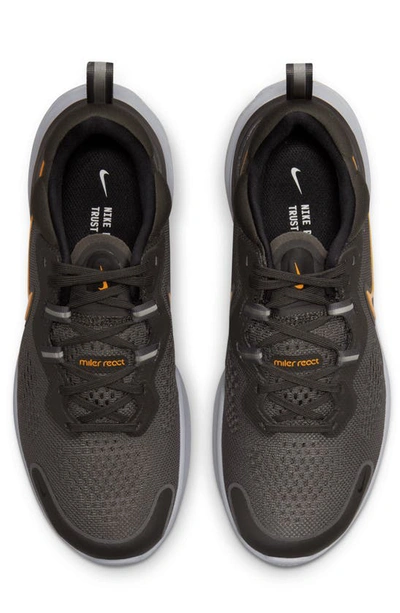 Nike React Miler 2 Men's Road Running Shoes In Ash/ Kumquat/ Black/ Grey
