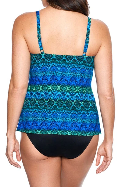 Shop Miraclesuit Ocean Ombré Love Knot Bikini Top In Blue Multi