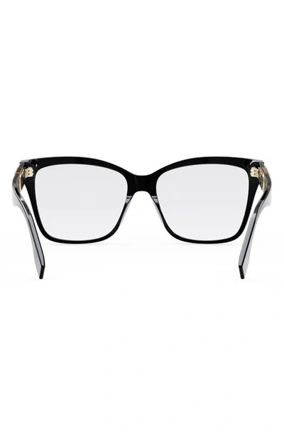 Fendi Fe50117i Ff Diamonds 001 Nero Glasses In Shiny Black