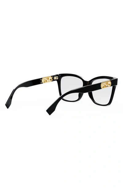 Shop Fendi Maxi O'lock 55mm Square Glasses In Shiny Black