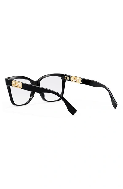 Shop Fendi Maxi O'lock 55mm Square Glasses In Shiny Black