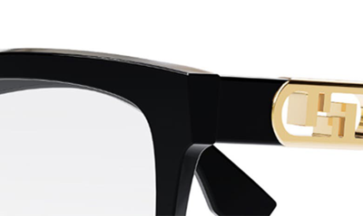 Fendi Fe50117i Ff Diamonds 001 Nero Glasses In Shiny Black