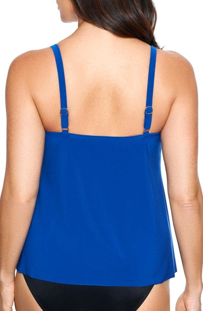 Shop Miraclesuit Razzle Dazzle Zing Tankini Swim Top In Azul Blue