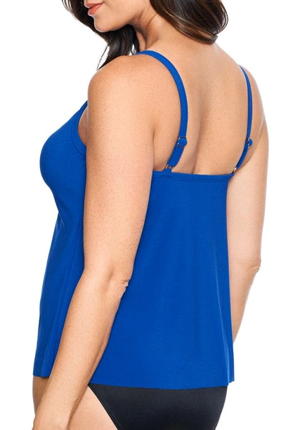 Shop Miraclesuit Razzle Dazzle Zing Tankini Swim Top In Azul Blue