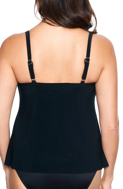 Shop Miraclesuit Razzle Dazzle Zing Tankini Swim Top In Black