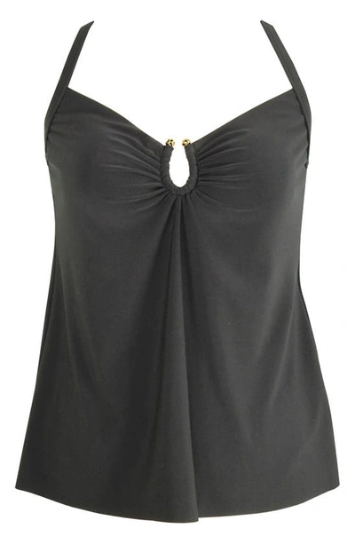 Miraclesuit Razzle Dazzle Zing Tankini Swim Top In Black