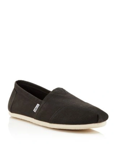 Shop Toms Seasonal Classic Coated Canvas Slip On Sneakers In Olive