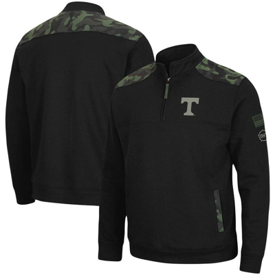 Shop Colosseum Black Tennessee Volunteers Oht Military Appreciation Commo Fleece Quarter-zip Jacket