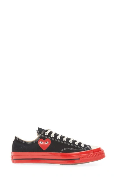 Shop Comme Des Garçons Play X Converse Chuck Taylor® Hidden Heart Red Sole Low Top Sneaker In Black
