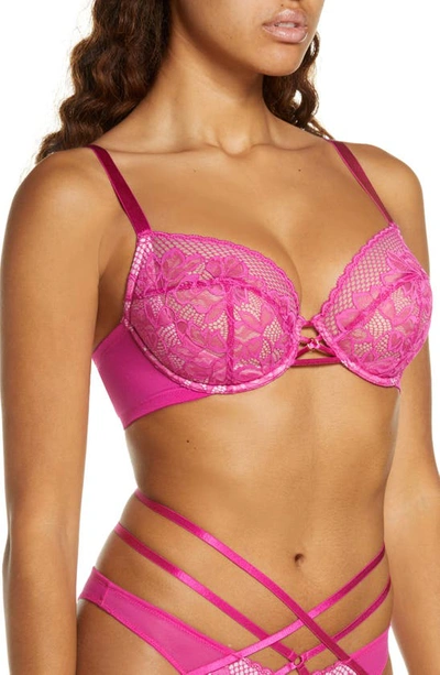 Shop Ann Summers Lasting Lover Lace Padded Underwire Bra In Pink