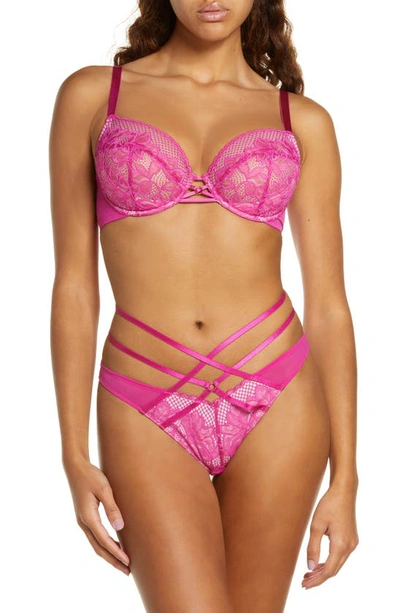 Shop Ann Summers Lasting Lover Lace Padded Underwire Bra In Pink