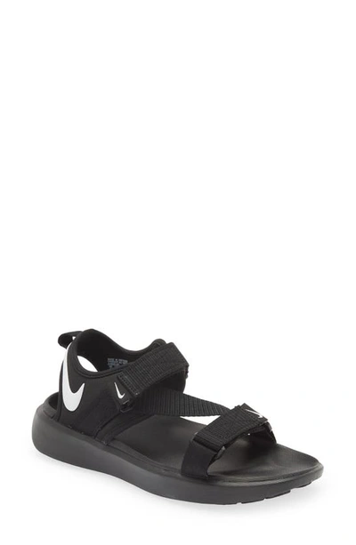 Shop Nike Vista Sport Sandal In Black/ White/ Black