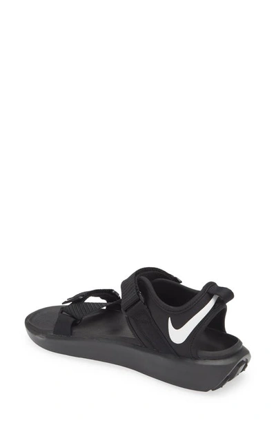 Shop Nike Vista Sport Sandal In Black/ White/ Black