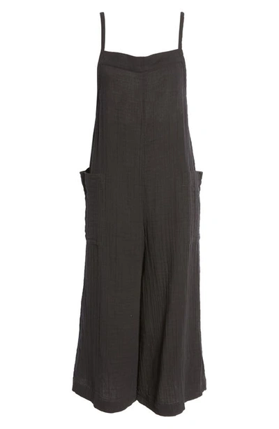 Shop Rip Curl Premium Surf Cotton Gauze Jumpsuit In Black