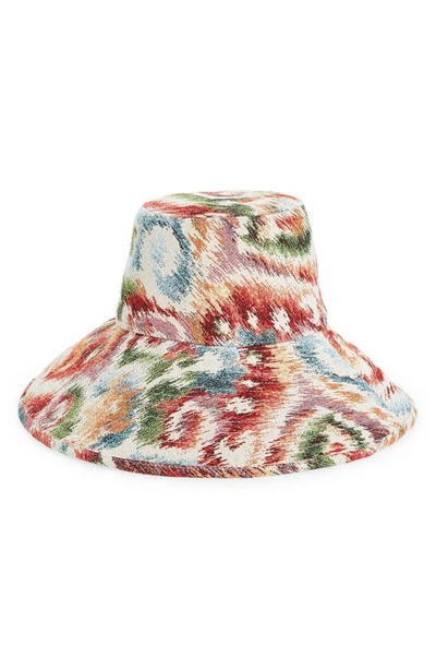 Shop Autumn Adeigbo Blurred Print Bucket Hat In Woven Blurred