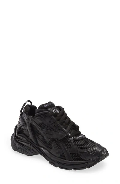 Shop Balenciaga Runner Sneaker In Black